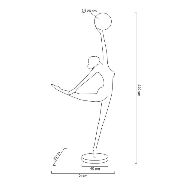 Lampa podłogowa HUMAN BALLERINA włókno szklane - Moosee